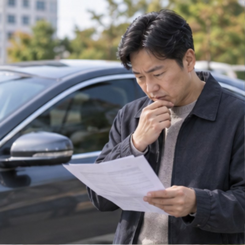 자동차보험 갱신 관련 실제 상황 이미지