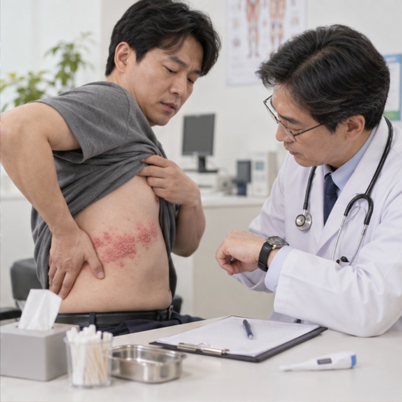 대상포진 초기증상, 감기와 구별하는 방법과 72시간 골든타임 관련 실제 상황 이미지