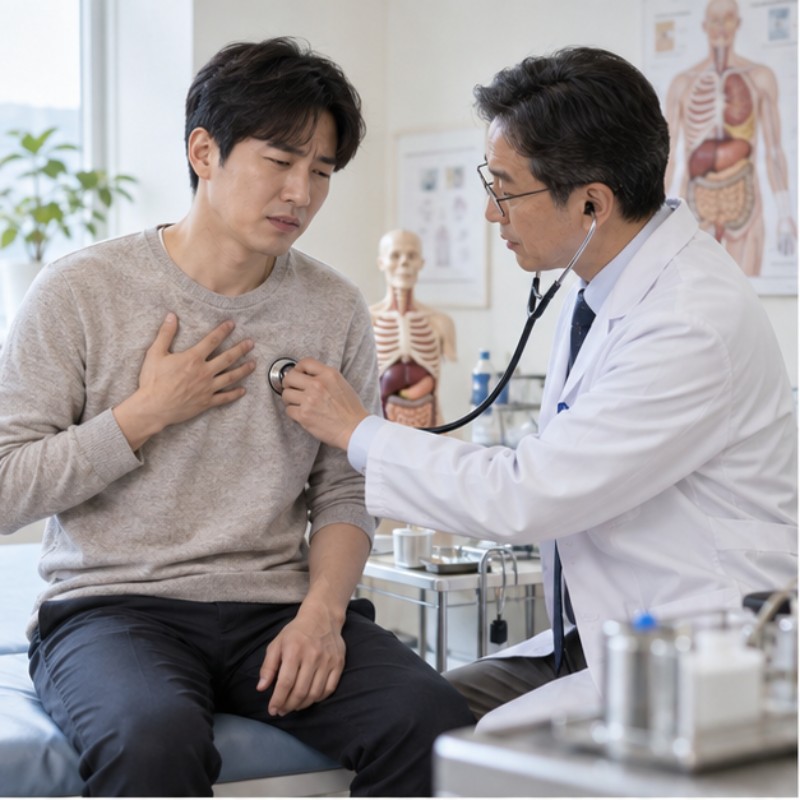 오른쪽 가슴 통증 원인 2026, 근육통부터 담낭·기흉까지 구분하는 기준 관련 실제 상황 이미지