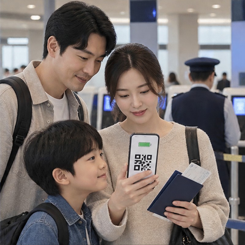 비짓재팬웹 QR코드 실제 이용 상황 이미지