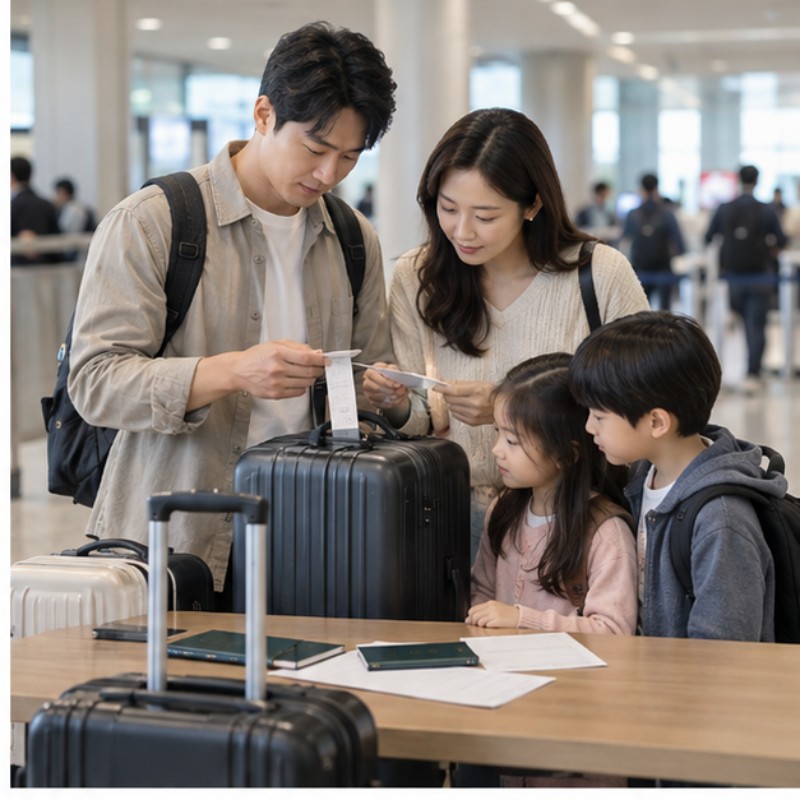 일본 세관신고서 실제 준비 상황 이미지