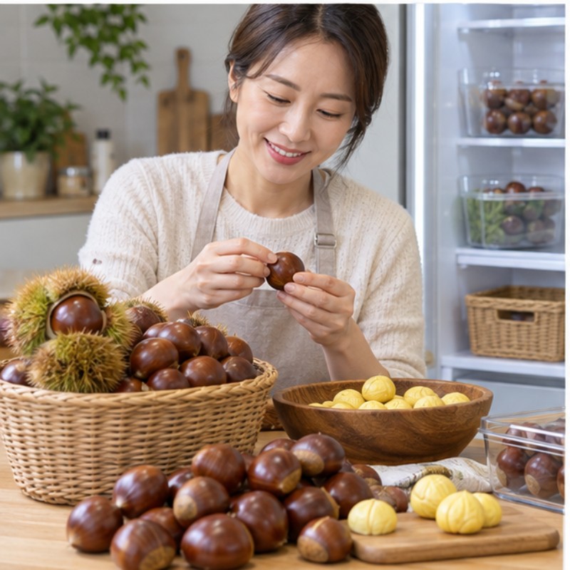 밤 효능과 영양성분 주제 관련 실제 상황 이미지
